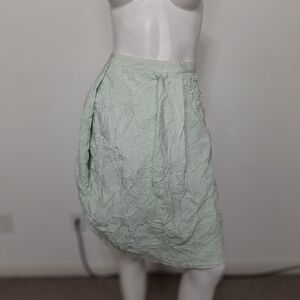 Michael Kors Sea Foam Green Coquette Asymmetrical Runway Taffeta Skirt Size 2